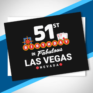Las Vegas Födelsedagsfest - 51-årsdag i Vegas Vykort