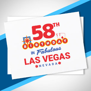Las Vegas Födelsedagsfest - 58-årsdag i Vegas Vykort