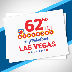 Las Vegas Födelsedagsfest - 62:a födelsedagen i Ve Vykort