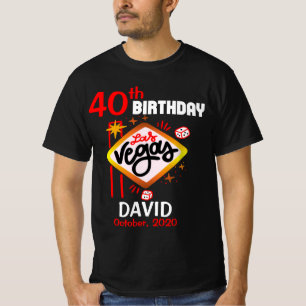 Las Vegas Födelsedagsfest Anpassningsbar T Shirt