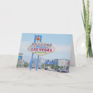 Las Vegas Födelsedagsfest Card Kort
