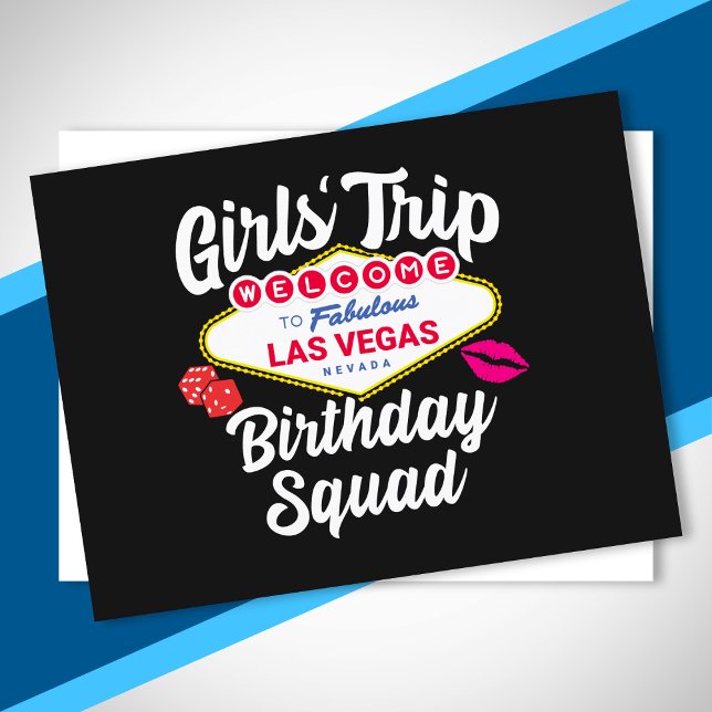 Las Vegas Födelsedagsfest - Girls Resa Bday Squad Vykort (Skapare uppladdad)