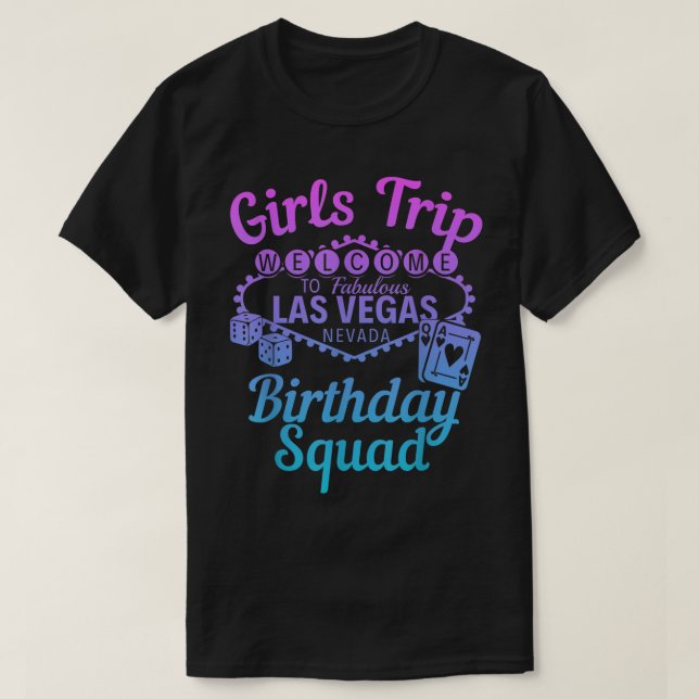 Las Vegas Födelsedagsfest Girls Resa Vegas Birthda T Shirt (Design framsida)