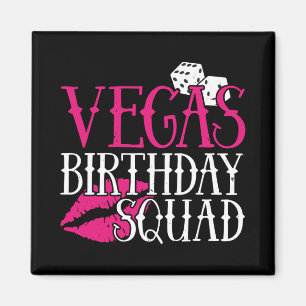 Las Vegas Födelsedagsfest Group Gift Vegas Squad Magnet