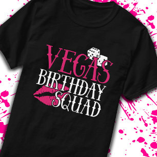 Las Vegas Födelsedagsfest Group Gift Vegas Squad T Shirt