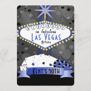 las Vegas Födelsedagsfest - kasinokväll Inbjudningar