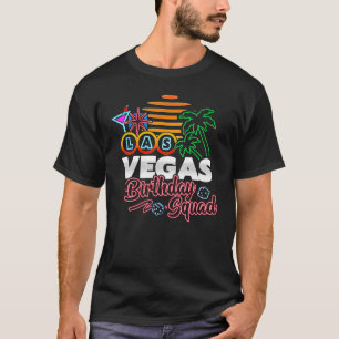 Las Vegas Födelsedagsfest Retro Sol Birthday Squad T Shirt