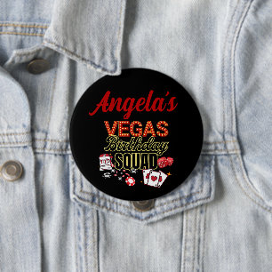 Las Vegas-Födelsedagsfest Squad - Personlig Knapp