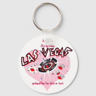 Las Vegas födelsedagsfestfavörer Nyckelring