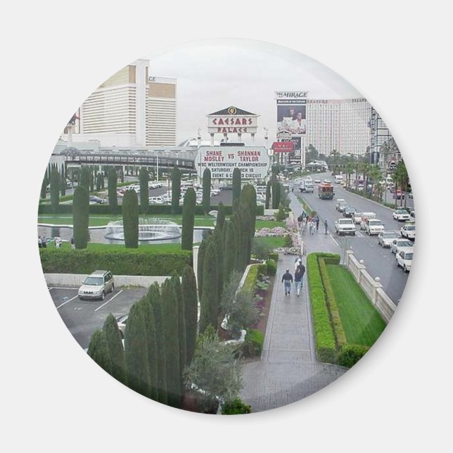 Las Vegas Fontän Hotels Casinos Caesars Palace Magnet (Framsidan)