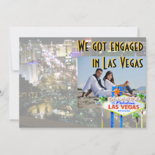 Las Vegas Förlovning Photo Card Inbjudningar