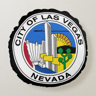 Las Vegas-förseglingen Nevada Rund Kudde