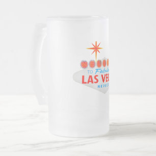 Las Vegas Frosted Glass Beer Mugg