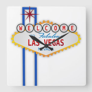 Las Vegas Fyrkantig Klocka