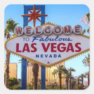 Las Vegas Fyrkantigt Klistermärke