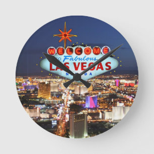 Las Vegas gåvor Rund Klocka