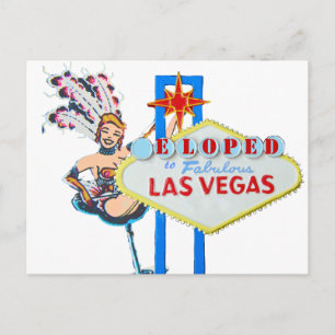 Las Vegas Giftermål Elope-meddelande Meddelande Vykort