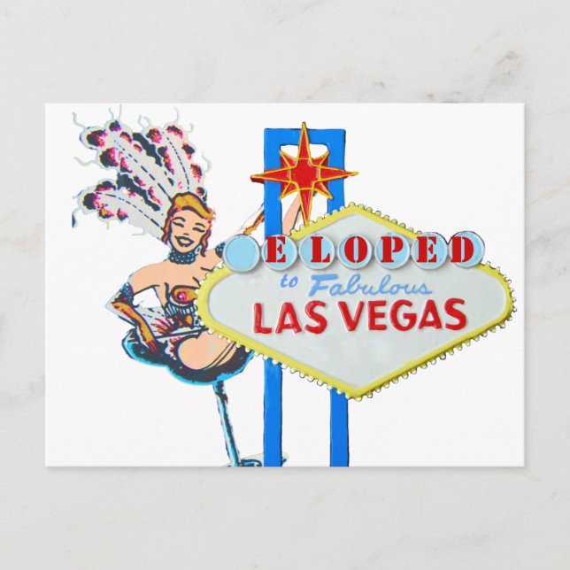 Las Vegas Giftermål Elope-meddelande Meddelande Vykort (Framsida)