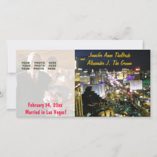 Las Vegas Giftermål Photo Announcement Meddelande
