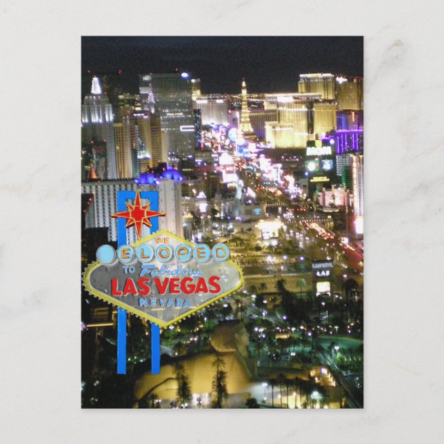 Las Vegas Giftermål We Elope Meddelande Vykort (Framsida)