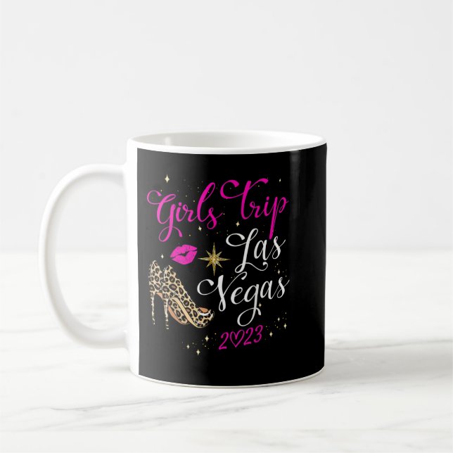 Las Vegas Girls Resa 2023 Shirts for Women Birthda Kaffemugg (Vänster)