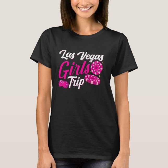 Las Vegas Girls Resa Print 2022 Vacation Bachelore T Shirt (Framsida)