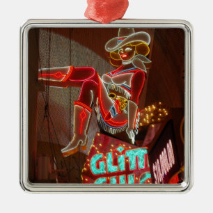 Las Vegas Glitter Gulch Julgransprydnad Metall