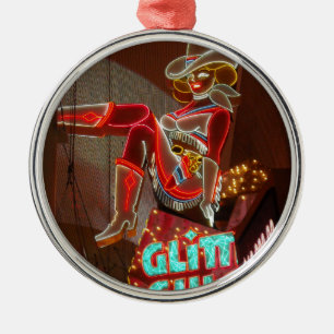 Las Vegas Glitter Gulch Julgransprydnad Metall