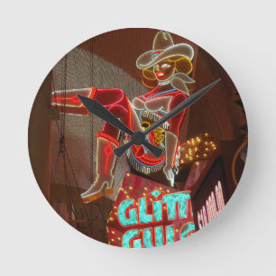 Las Vegas Glitter Gulch Rund Klocka