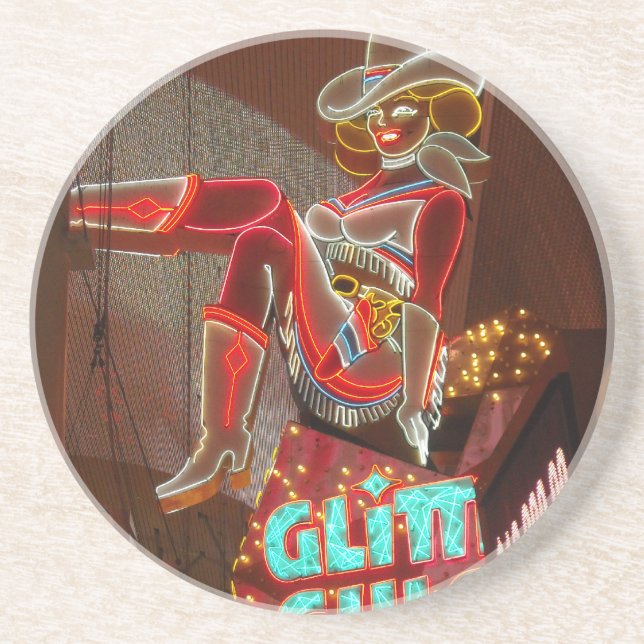 Las Vegas Glitter Gulch Underlägg Sandsten (Framsidan)