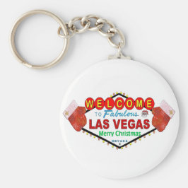 Las Vegas God jul Santa och Mittens Keycha Nyckelring