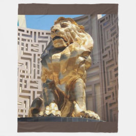 LAS VEGAS GOLDEN LEJON STATUE FLEECEFILT