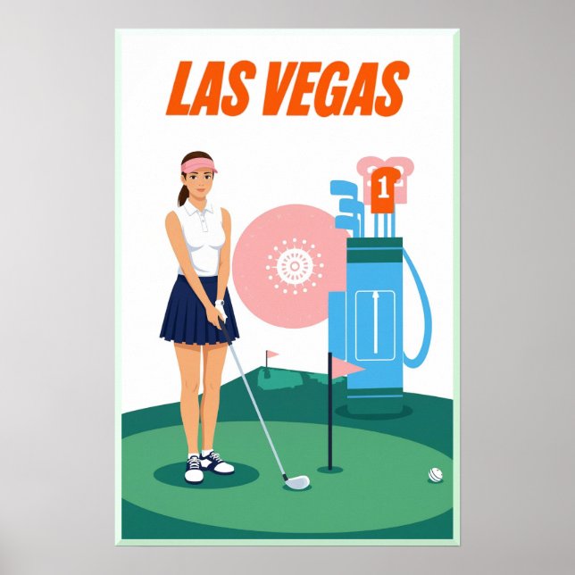 Las Vegas Golf-affisch Poster (Framsidan)