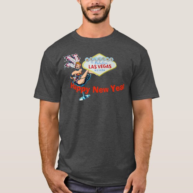 Las Vegas gott nytt år T Shirt (Framsida)