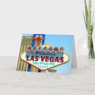 Las Vegas Grattis på födelsedagen PAPPA! Kort