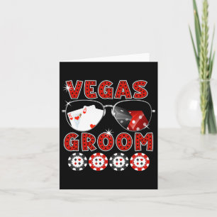 Las Vegas Groom Bröllop Tee Bachelor Party Stag Ni Kort