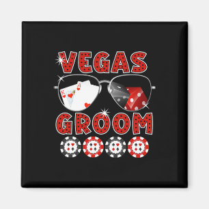 Las Vegas Groom Bröllop Tee Bachelor Party Stag Ni Magnet
