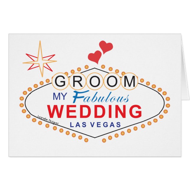 Las Vegas Groom Hälsningskort (Framsidan Horizontal)
