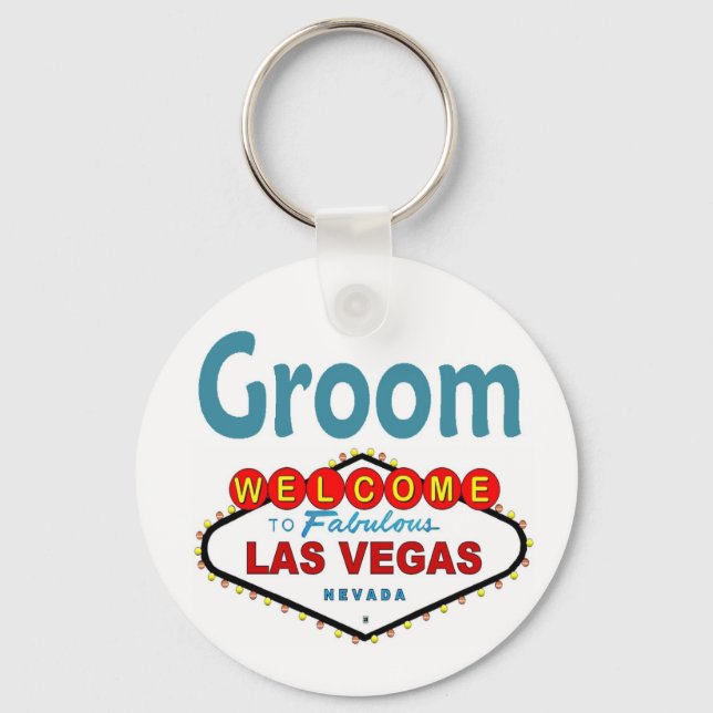 Las Vegas Groom Keychain Nyckelring (Framsida)
