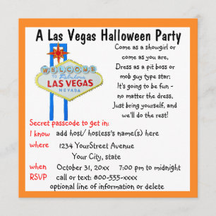 Las Vegas Halloween Costume Party Inbjudningar