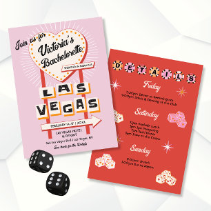 Las Vegas hjärttecken Bachelorette Helg Inbjudningar