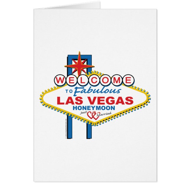 Las Vegas Honeymoon Hälsningskort (Framsidan)