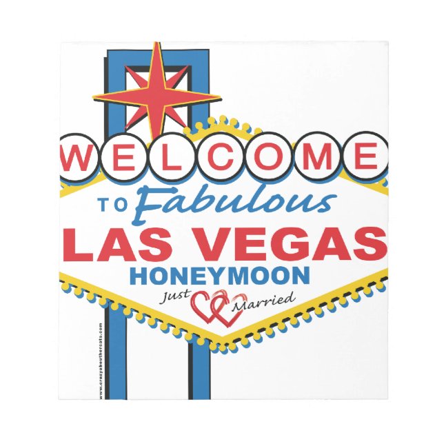 Las Vegas Honeymoon retro Anteckningsblock (Framsida)