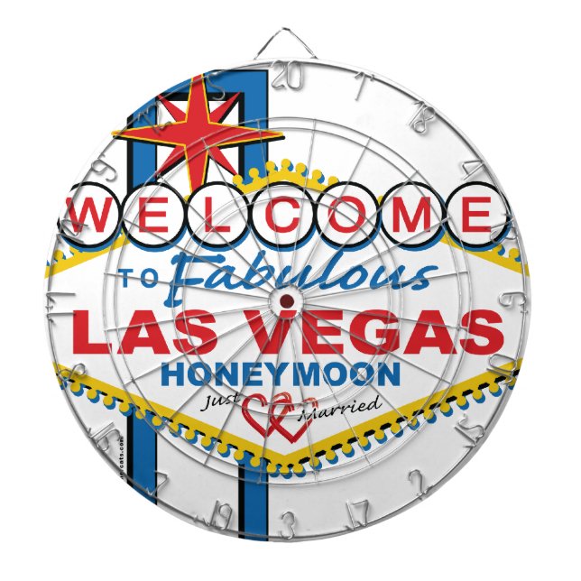 Las Vegas Honeymoon retro Darttavla (Framsidan)