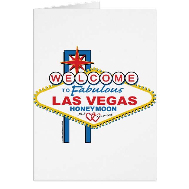 Las Vegas Honeymoon retro Hälsningskort (Framsidan)