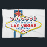 Las Vegas Honeymoon retro Kökshandduk<br><div class="desc">Las Vegas Honeymoon Design</div>