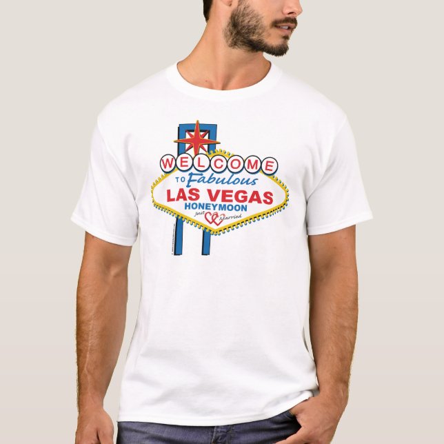 Las Vegas Honeymoon Tee Shirt (Framsida)