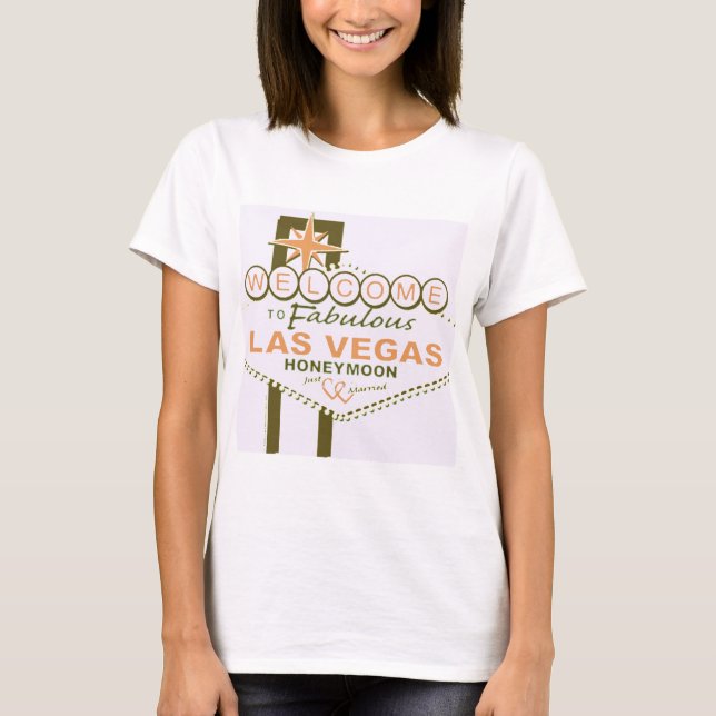 Las Vegas Honeymoon Tee Shirt (Framsida)