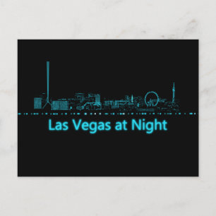Las Vegas i natt Vykort