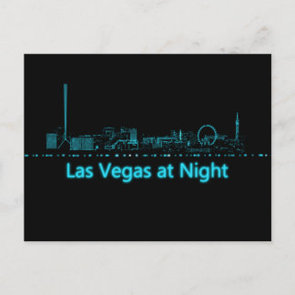 Las Vegas i natt Vykort